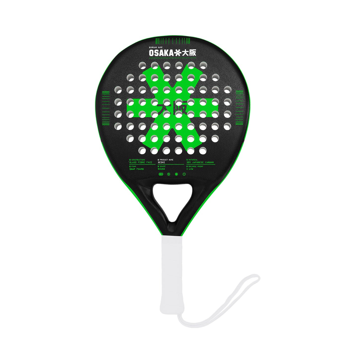 Osaka Padel Racket - Deshi - Control | Iconic Black