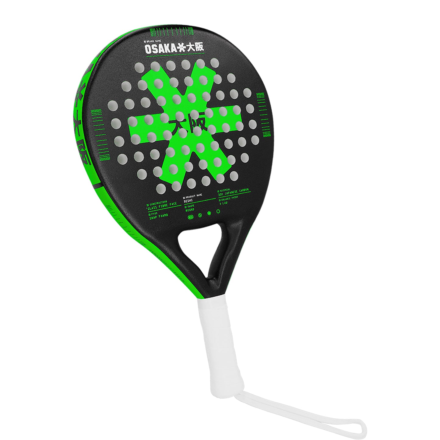 Osaka Padel Racket - Deshi - Control | Iconic Black