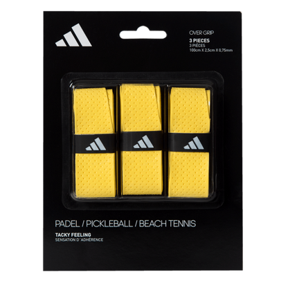 Adidas - Set of 3 Padel/Pickleball/Beach Tennis Overgrip (Black/White/Orange/Pink/Yellow)